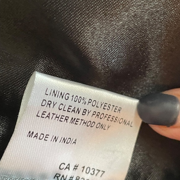 NEW Margaret Godfrey Black Leather Moto Jacket-size 12 - Picture 6 of 7